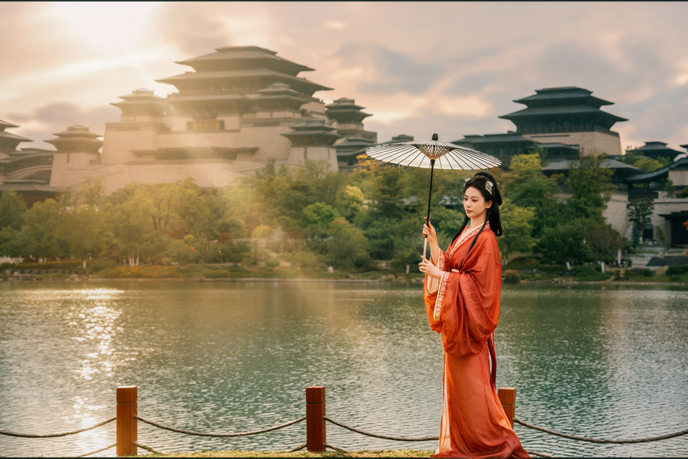 战国袍深衣汉服写真 · 汉中兴汉胜境景区战国袍客片第21张 - 汉影记汉服馆