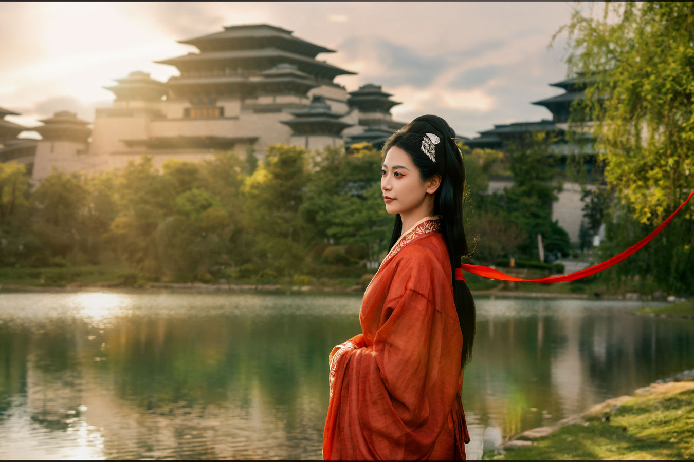 战国袍深衣汉服写真 · 汉中兴汉胜境景区战国袍客片第2张 - 汉影记汉服馆